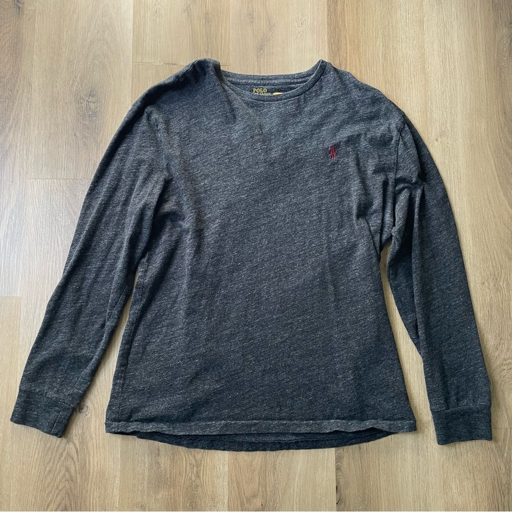 Polo Ralph Lauren Gray Classic Fit Long Sleeve Shirt in Size Medium